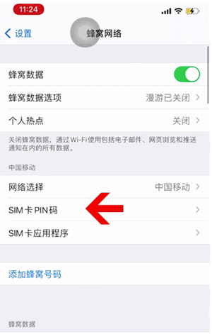 新河苹果14维修网分享如何给iPhone14的SIM卡设置密码 