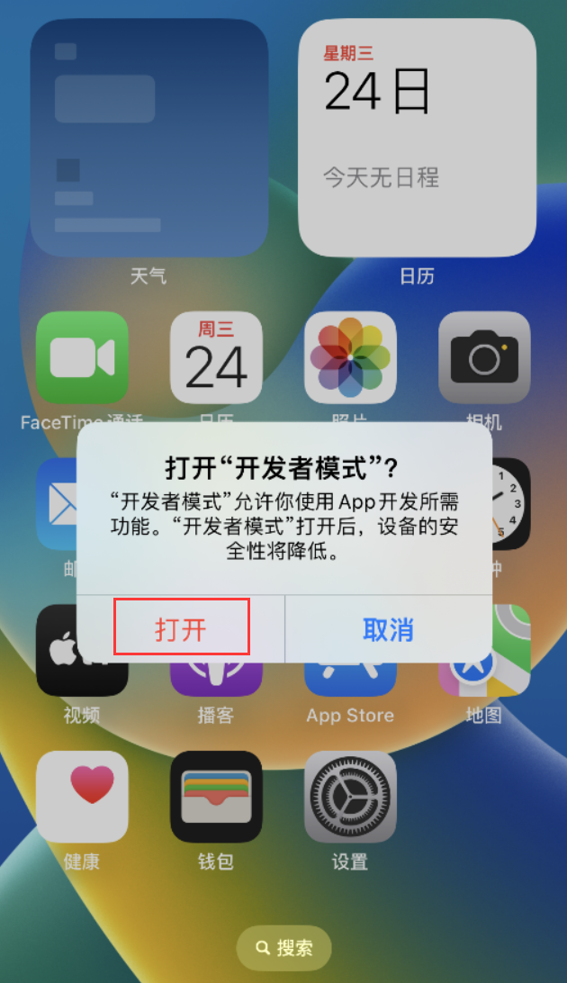 新河苹果手机维修分享如何打开开发者模式 